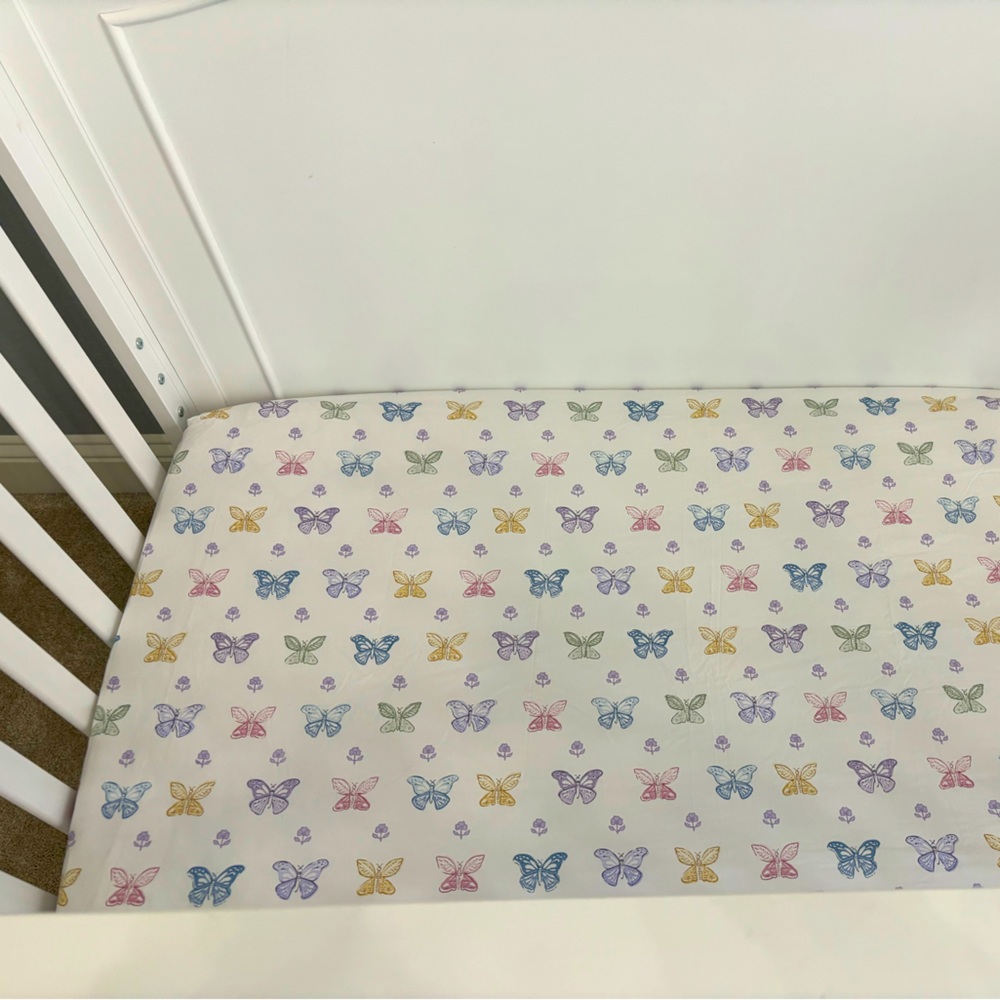 Pottery barn Butterfly crib fitted sheet